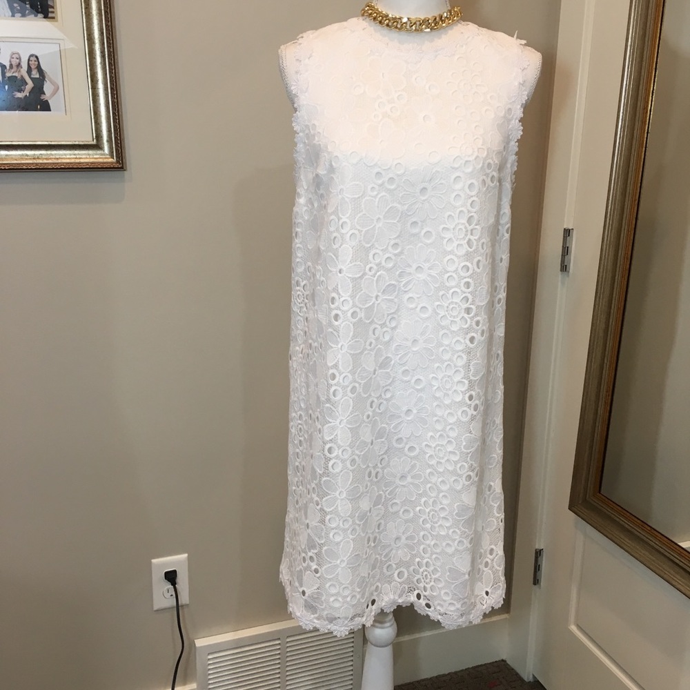 Kate Spade ♠️ white Shift Dress sz 8 ⭐️NWT - Picture 3 of 9